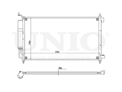 Радиатор кондиционера UNIO RAD-30035