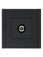 FORTE&PIANO Розетка TV проходная FP129 черный IEK