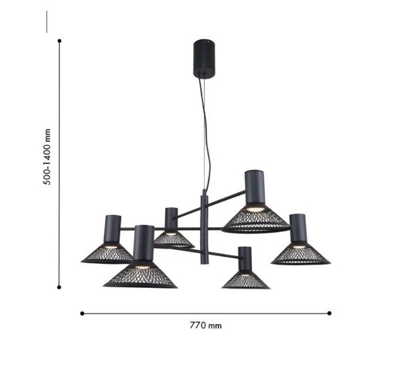 Подвесная светодиодная люстра F-Promo Metrics 4623-6P