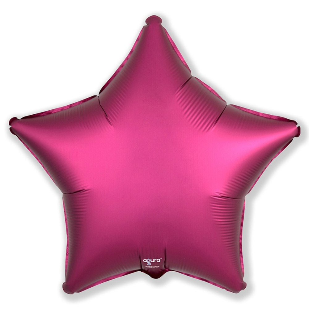 Шар фольгированный Звезда 45 см (Бургундия)