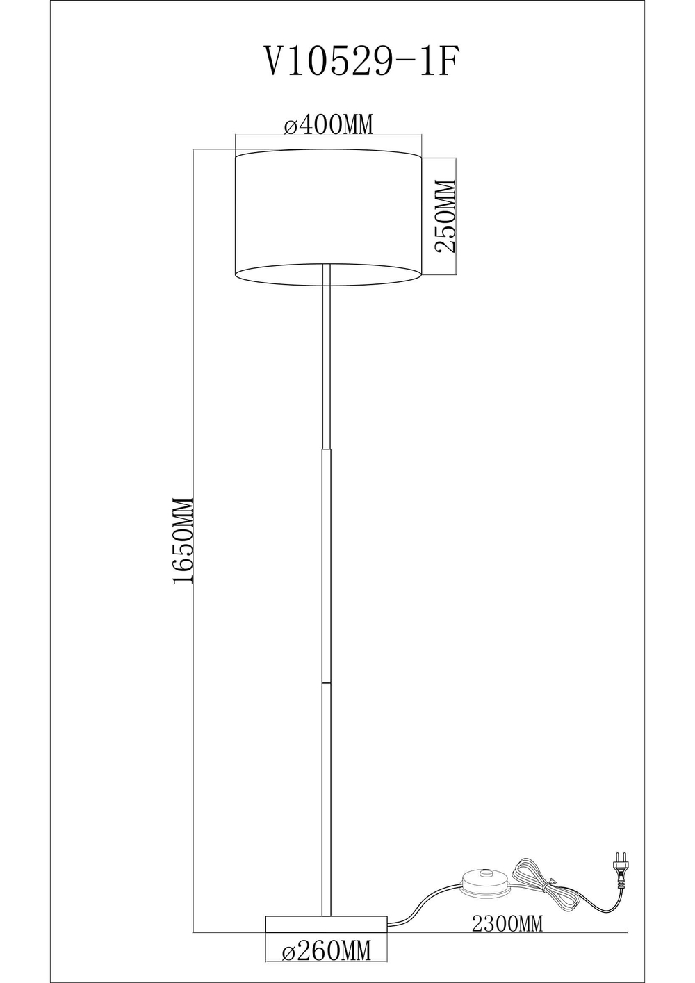Торшер Moderli V10529-1F Visalia