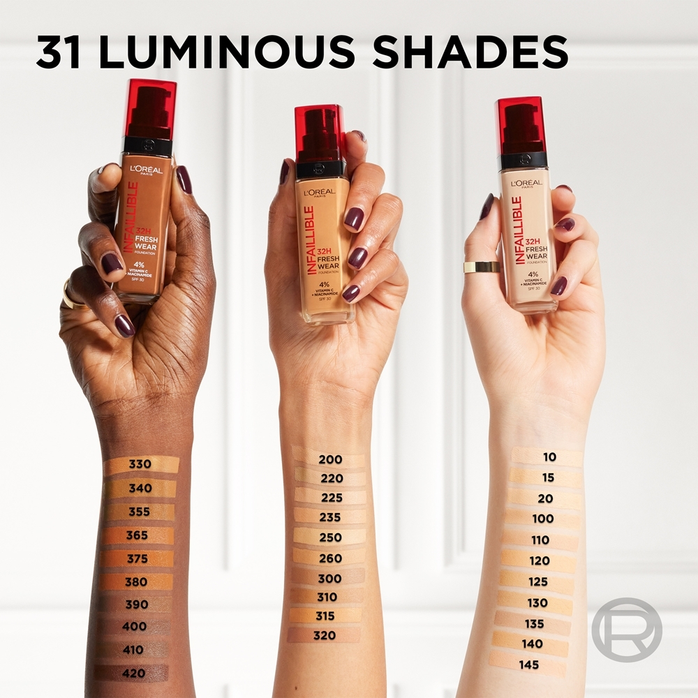 L’Oreal Paris Infaillible 32H Fresh Wear - Долговечная жидкая тональная основа, 30 ml