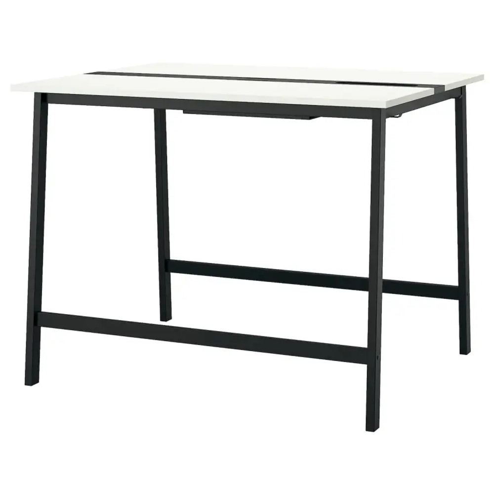 Стол для переговоров - MITTZON IKEA /ИКЕА МИТТЗОН , 108х140х105 см, белый/черный