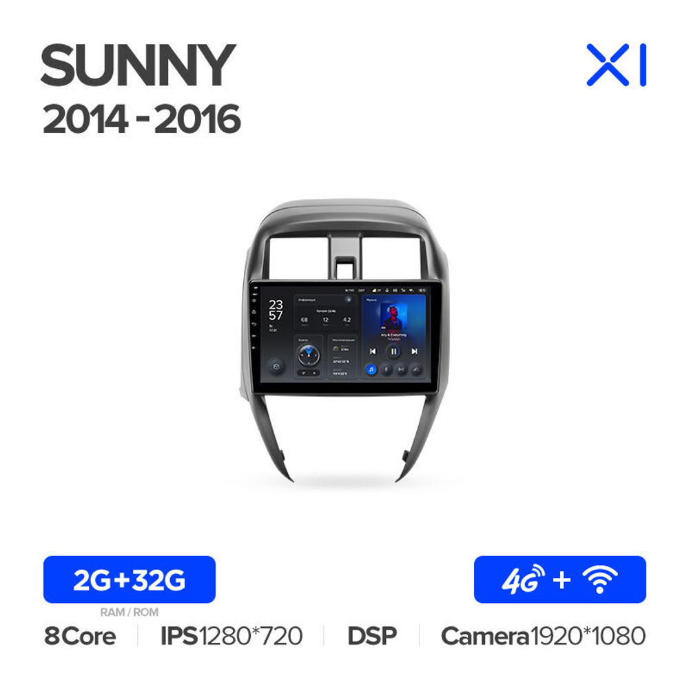 Teyes X1 10,2" для Nissan Sunny 2014-2016