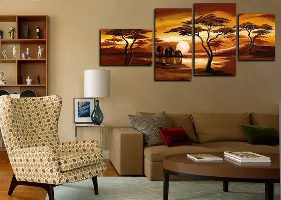 Модульная картина "Три слона"