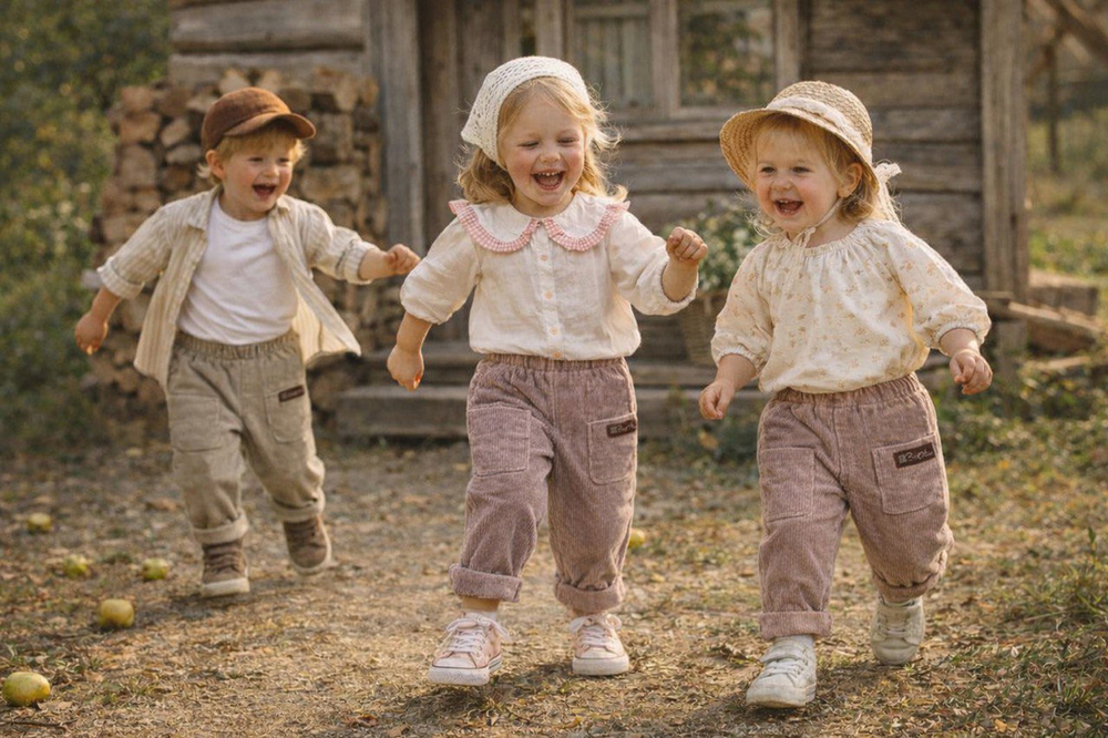 Вельветовые брюки-шаровары Светлый Кофе