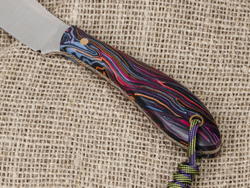 Нож для бушкрафта "Канадец XL", сталь VG-10/Elmax, рукоять микарта (фиолетовая)