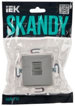 SKANDY Розетка компьютерная RJ45 кат.5E SK-K01S серебряный IEK