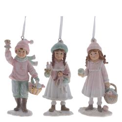 GAEM Изделие декоративное подвесное "Девочка/Мальчик", L6 W4 H13 см, 3в.