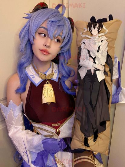 Мини дакимакура Дазай Осаму из Великий из бродячих псов арт. M0282, 60х20 см