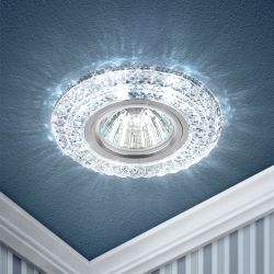 DK LD3 SL/WH Светильник ЭРА декор c белой светодиодной подсветкой, прозрачный | Встраиваемые LED светильники