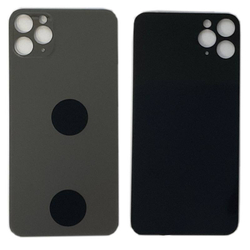 Задняя крышка для Apple iPhone 11 Pro Max Серый (стекло, широкий вырез под камеру) - Премиум