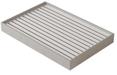 Дисплей 1 серии/приподнятое дно с прорезями для бирок/для колец/горизонтальные валики