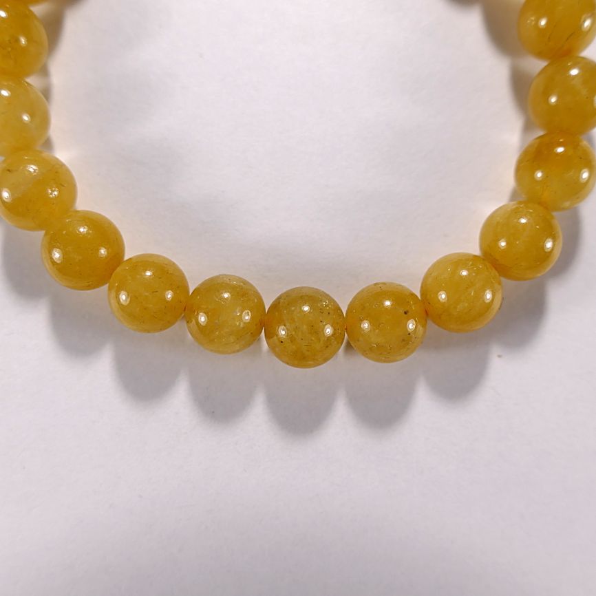 Бусина из гелиодора (желтого берилла), шар гладкий 8 мм