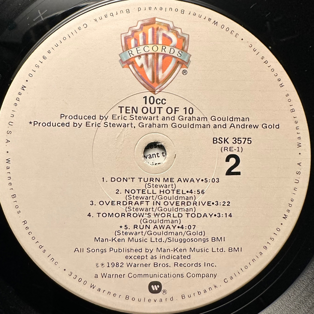 10cc - Ten Out Of 10 (США 1982г.)