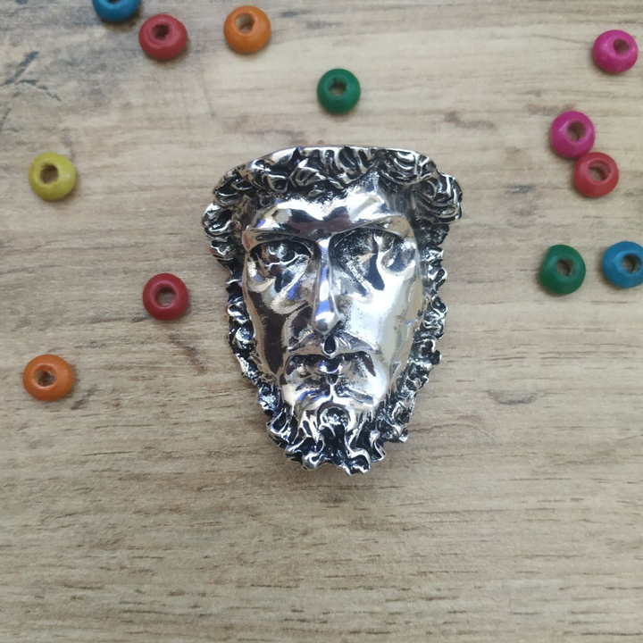 Брошь-кулон Аристотель металл серебристый