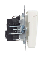 BRITE Розетка 1-местная с заземлением с защитными шторками и крышкой 16А IP20 РСбш10-3-БрЖ жемчуг IEK