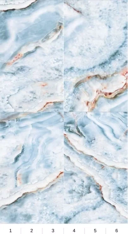 Панель ПВХ 3D Оникс голубой рисунок 2700х250 мм