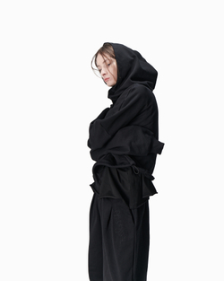 ZIP HOODIE BLACK MEN