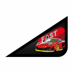 Папка д/тетрадей А5 молния сверху пластик, с уголком 230/190/50 "Fast car 2024" (Пчелка)