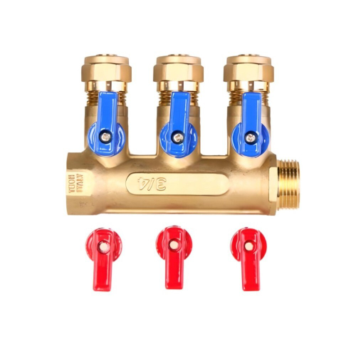 Коллектор с шар. краном  1" г/ш х 16ц-3 вых. ViEiR  (16/4/1шт)