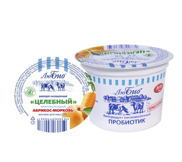 Биопродукт "ЦЕЛЕБНЫЙ" Абрикос-Морковь 2,5% 125мл.