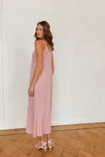 Платье-комбинация с разрезом для беременных и кормящих, Розовый