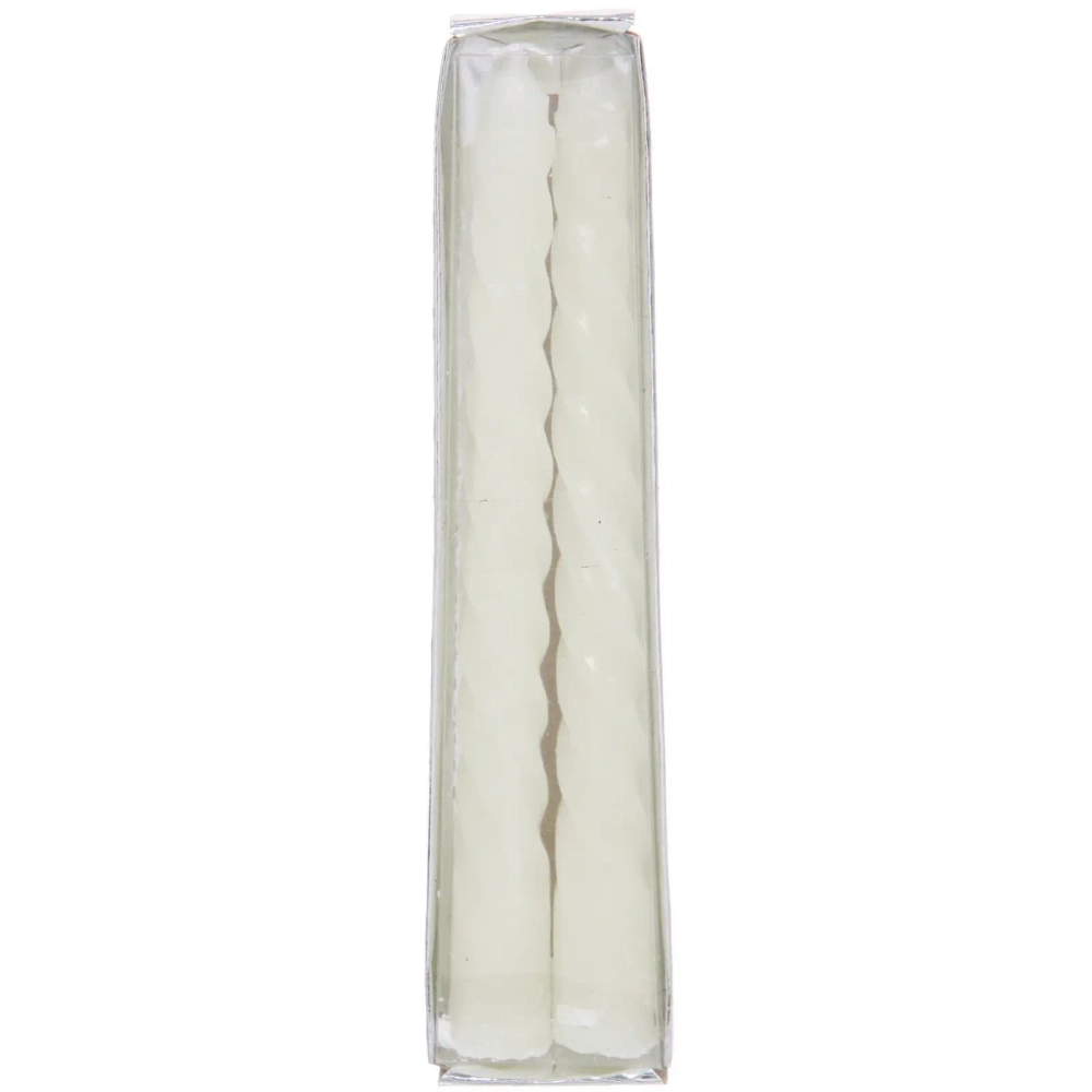 Свечи витые «Нежность» 2шт 15 см, цвет белый