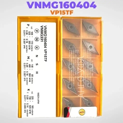 Пластина твердосплавная VNMG160404 PC9030 VP15TF / 10 штук / сменная Ромбическая 35 гр. по металлу