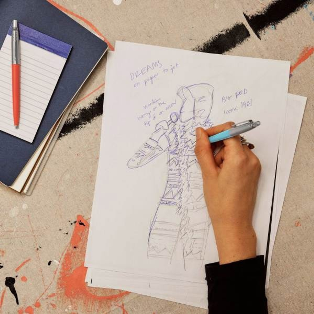 Набор ручек Parker Jotter Originals 70s Glam Rock Azure Blue/Vermilion M, в блистере