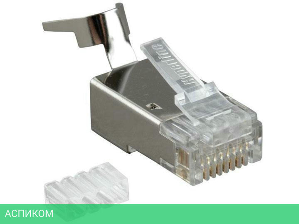 Коннектор Hyperline PLUG-8P8C-UV-C6-TW-SH-10