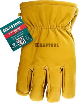 KRAFTOOL EXTREM Winter, XL (10) утеплённые кожаные рабочие перчатки (1137-XL)