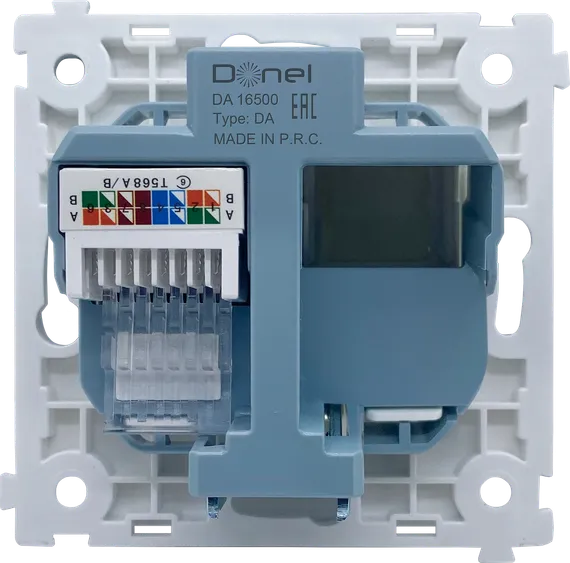 Donel R98 METAL механизм розетки RJ45 (одиночная) cat.6/ClassE-8, серия DA