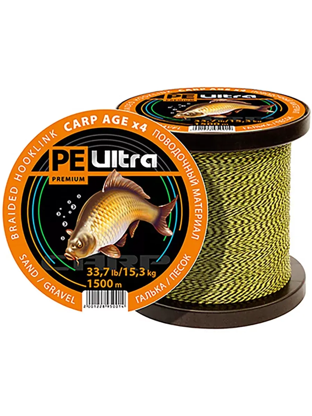 Поводочный материал CARP AGEx4 1500m 15,3kg/33,7lb