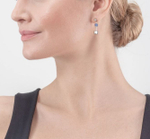 Серьги-пусеты Coeur de Lion Silver-blue 5074/21-0700 цвет голубой, серебряный