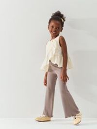 Брюки клеш "Латте" в рубчик