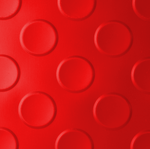 Рулонное резиновое покрытие "КОМФОРТ" - МОНЕТКА, ширина 1,5 м, красный, рулон 10м