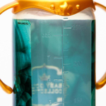 5399839 Бутылочка для кормления «Золотая коллекция: малахит» 250 мл цилиндр, с ручками