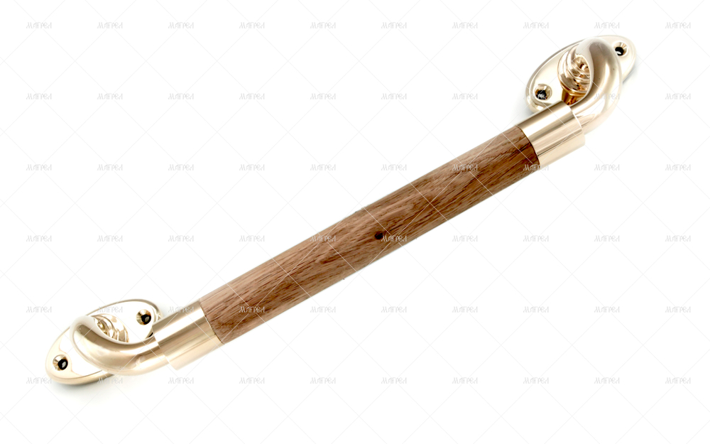 Полированная латунь ручка с деревянной рукоятью