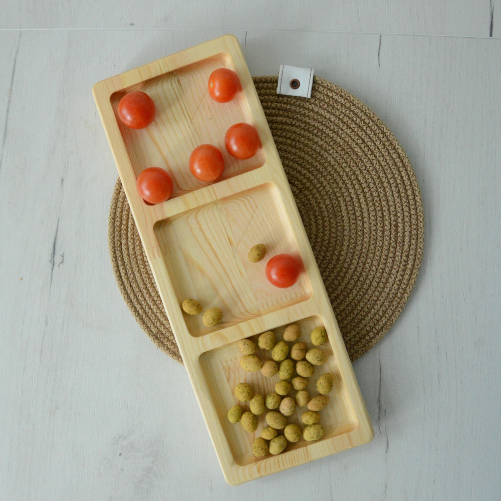 Менажница прямоугольная, 3 отдела