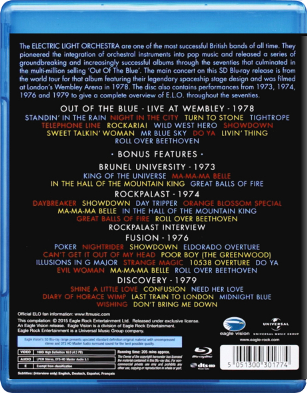 Electric Light Orchestra / Out Of The Blue - Live At Wembley (Blu-ray)
