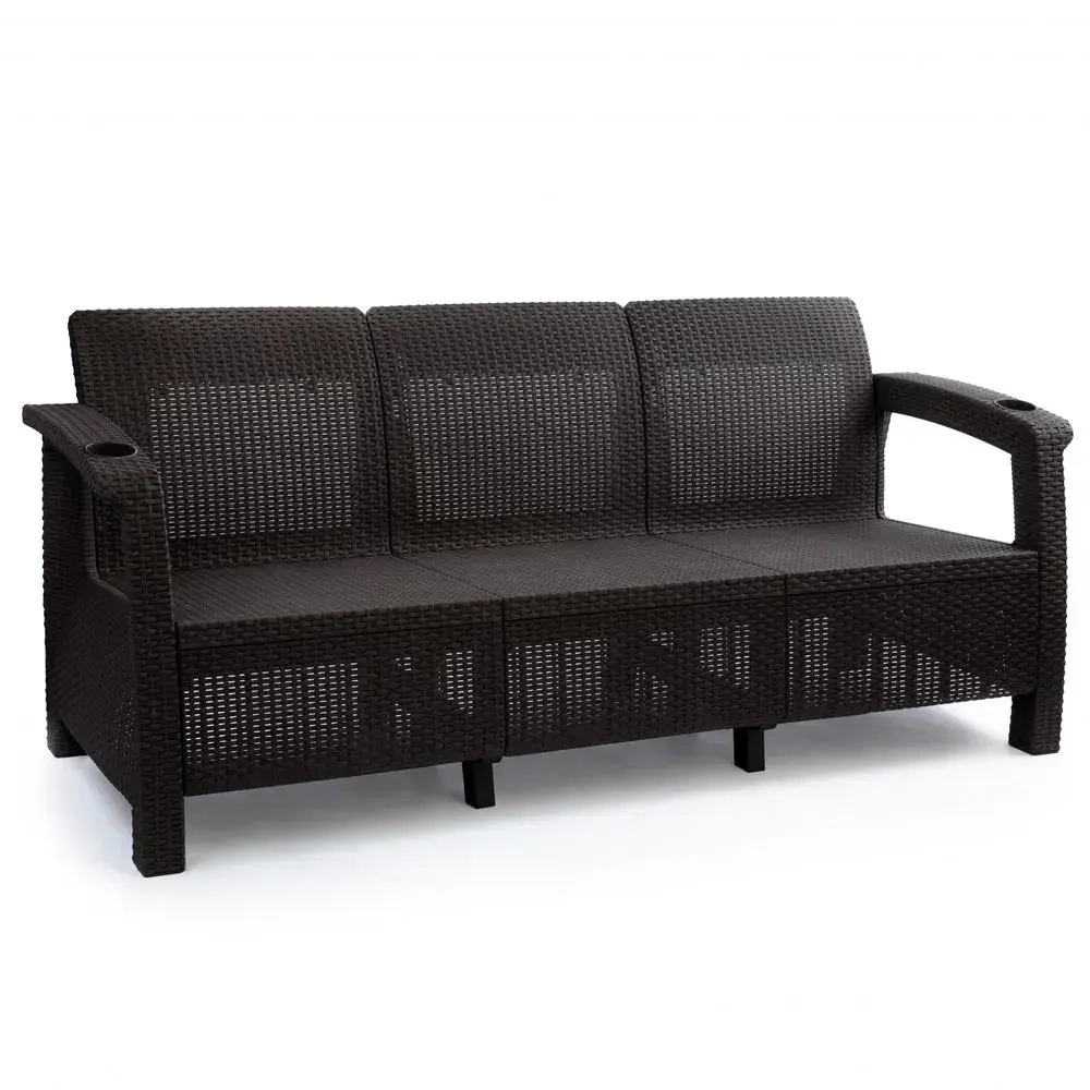 Диван Ротанг-плюс 3-х местный (мокко)