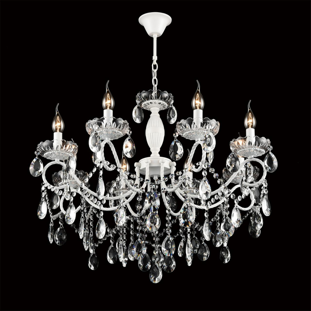 8189/8 CLASSI LN26 091 белый, металл/хрусталь Люстра E14 8*40W 220V SNOW