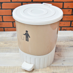 Ведро для мусора 26л с педалью, цвет микс