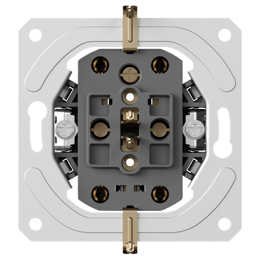 Механизм розетки двойной Schuko с заземлением 16А 250В~ на винтах, серия DB