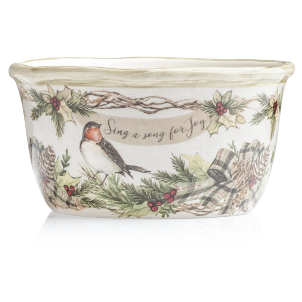 Салатник индивидуальный Certified Int. Плющ и остролист Малиновка 13см