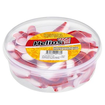 Виброхвост несъедоб. Trofey 5.5'/14см Red & White 20шт. (HS-25-003-N-20) Helios