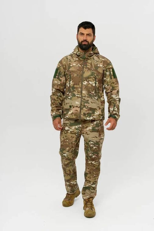 Костюм тактический утепленный Softshell Мультикам -softshell-multikam