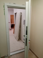 Дверь входная Лабиринт Трендо  25 - Белый софт, черные вставки металлическая