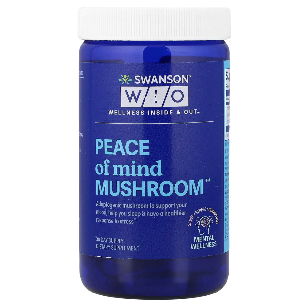Swanson WIO, Peace of Mind Mushroom™, 30 капсул (500 мг в 1 капсуле)